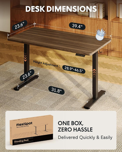 EN1 48"x24" One-Piece Standing Desk, White