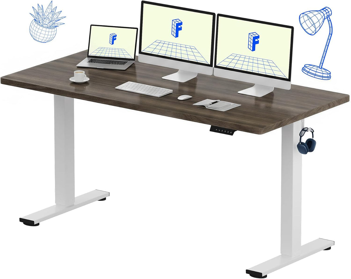 EN1 48"x24" One-Piece Standing Desk, White