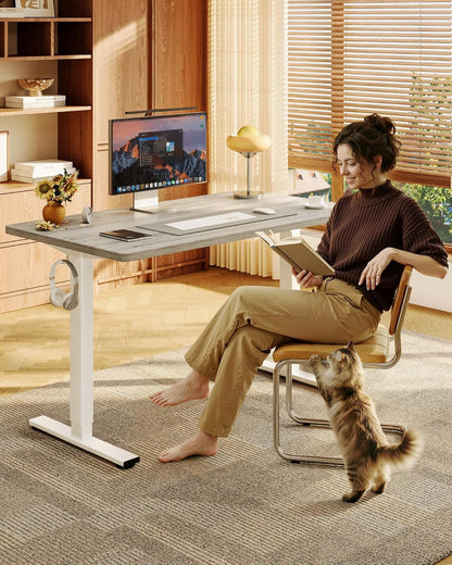 EN1 48"x24" One-Piece Standing Desk, White