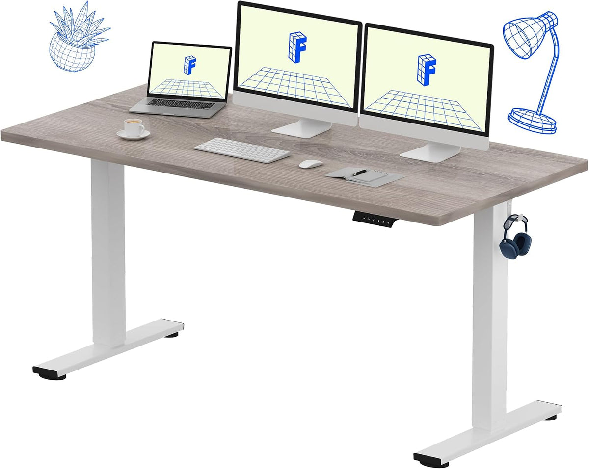 EN1 48"x24" One-Piece Standing Desk, White
