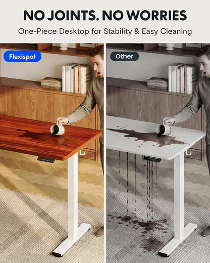 EN1 48"x24" One-Piece Standing Desk, White