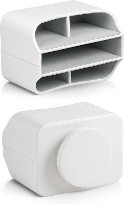 360° Rotating TV Remote Control Holder Desk Remote Organizer White
