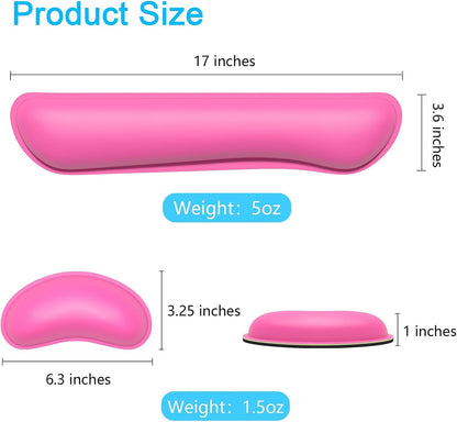 Mouse Wrist Rest, Ergonomic Memory Foam Mouse Wrist for Computer Desk Mats Support, PU Leather Hand Rest Pad Cushion for Gaming, Laptop, Men, Women, Pain Relief & Easy Typing, Black