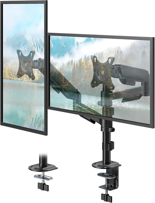 Dual Monitor Stand for 17-32 Inch Screens, VESA 75/100