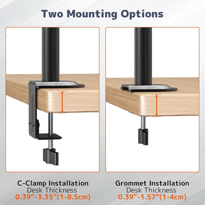 Dual Monitor Stand for 17-32 Inch Screens, VESA 75/100
