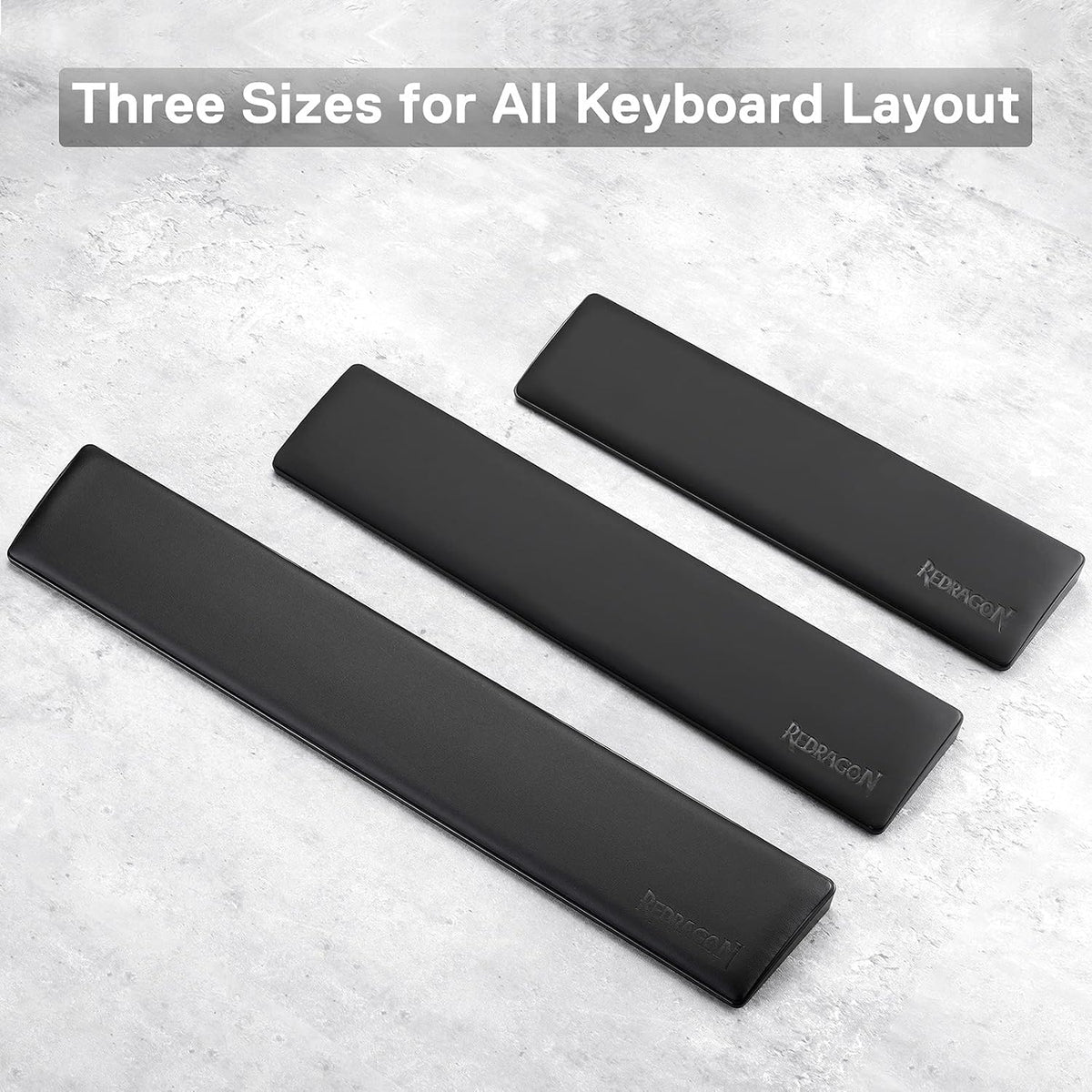 P036 Meteor M Computer Keyboard Wrist Rest Pad, Ergonomic Soft Memory Foam Wrist Support w/Anti-Slip Rubber Base, 80% 87 Keys TKL Size 14.13 x 2.87 in, 0.78 inch (20mm) Height, Black