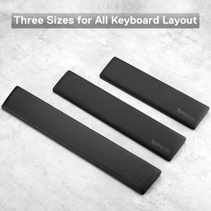 P036 Meteor M Computer Keyboard Wrist Rest Pad, Ergonomic Soft Memory Foam Wrist Support w/Anti-Slip Rubber Base, 80% 87 Keys TKL Size 14.13 x 2.87 in, 0.78 inch (20mm) Height, Black