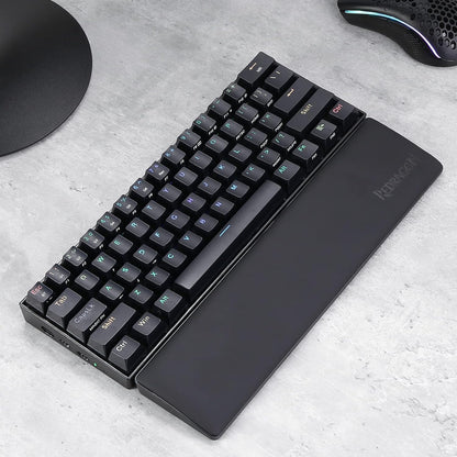 P036 Meteor M Computer Keyboard Wrist Rest Pad, Ergonomic Soft Memory Foam Wrist Support w/Anti-Slip Rubber Base, 80% 87 Keys TKL Size 14.13 x 2.87 in, 0.78 inch (20mm) Height, Black