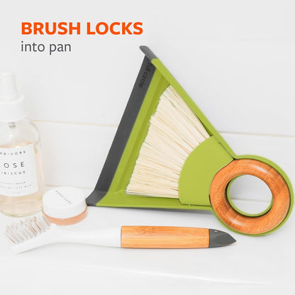 Tiny Team Mini Brush & Dustpan Set - Green