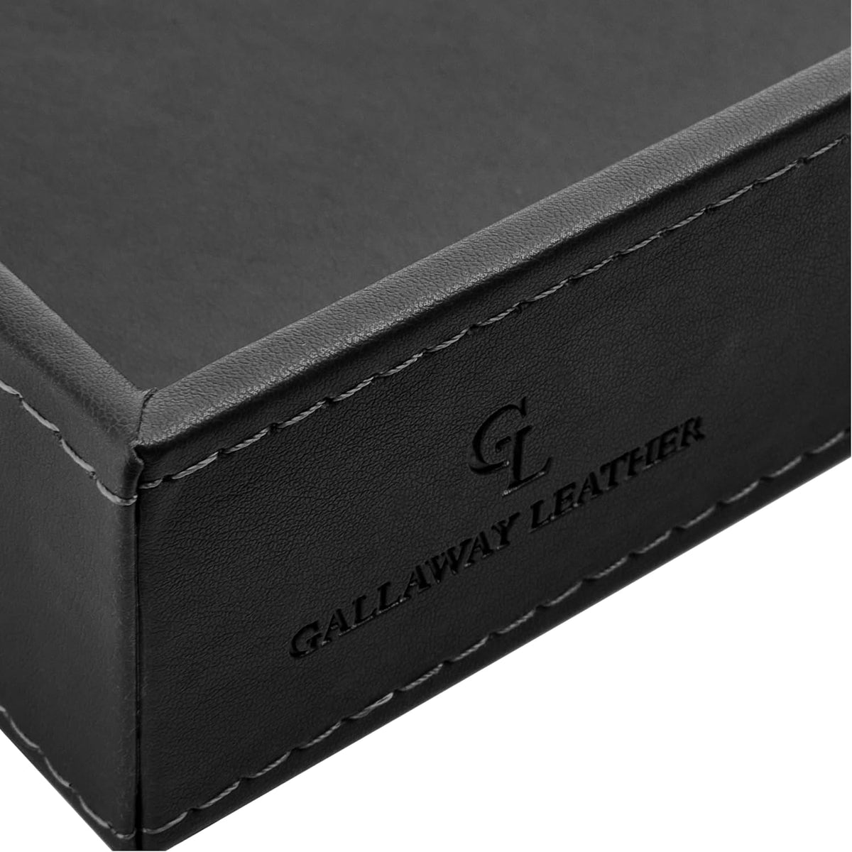 Valet Tray for Men - Nightstand Organizer EDC Tray for Wallet and Keys - Bedside Dresser Catch All Dump Key Bowl for Entryway Table, Dark Brown