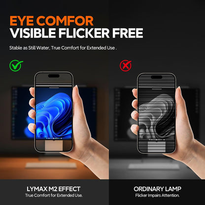 LYMAX Monitor Light Bar, Eye-Care USB Computer Lamp Dimmable Screen Light Bar, Fit for All Monitor with Wireless Controller, No Screen Glare, Space Saving for Home Office Desk Light