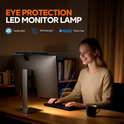 LYMAX Monitor Light Bar, Eye-Care USB Computer Lamp Dimmable Screen Light Bar, Fit for All Monitor with Wireless Controller, No Screen Glare, Space Saving for Home Office Desk Light