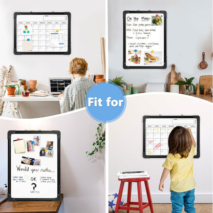 Double-Sided Magnetic Whiteboard Calendar for Wall, 16" x 12"
