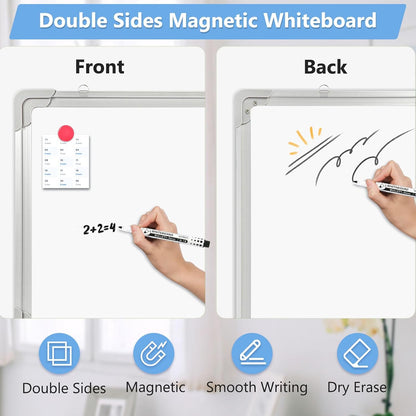 Double-Sided Magnetic Whiteboard Calendar for Wall, 16" x 12"