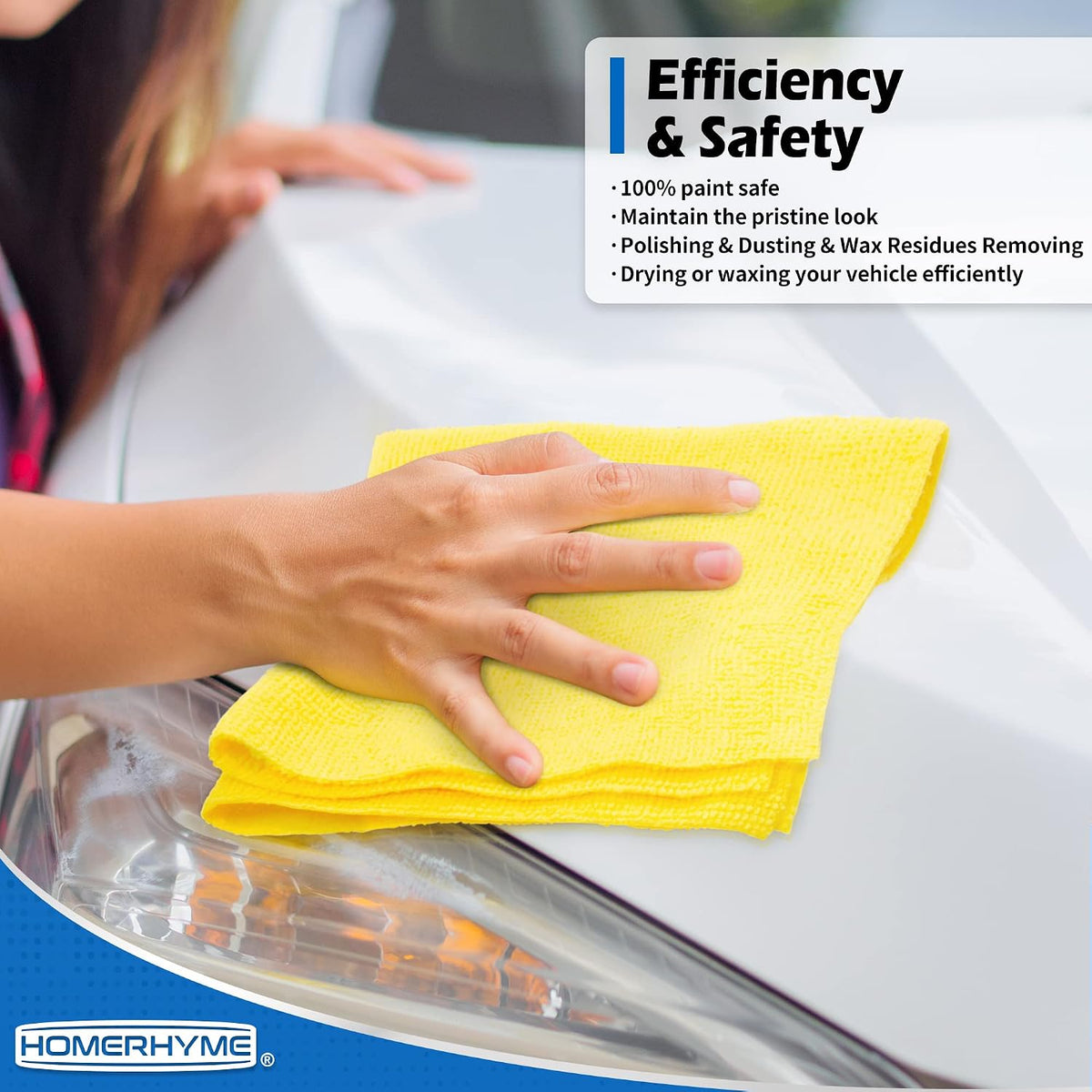 Microfiber Cleaning Cloth, Cleaning Rags Microfiber Towel Bulk Absorbent Lint-Free Wash Cloths, All-Purpose Shop Towels for Cars, Automotive, Garage, Home & Kitchen 11.5"*11.5"