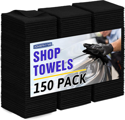 Microfiber Cleaning Cloth, Cleaning Rags Microfiber Towel Bulk Absorbent Lint-Free Wash Cloths, All-Purpose Shop Towels for Cars, Automotive, Garage, Home & Kitchen 11.5"*11.5"