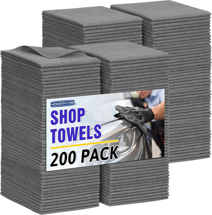 Microfiber Cleaning Cloth, Cleaning Rags Microfiber Towel Bulk Absorbent Lint-Free Wash Cloths, All-Purpose Shop Towels for Cars, Automotive, Garage, Home & Kitchen 11.5"*11.5"