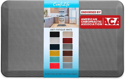 Anti Fatigue Floor Mat – 3/4 Inch Thick Kitchen Mats for Floor, Standing Desk Mat, Kitchen Rug – Comfort at Home, Office – Durable – Stain Resistant – Non-Slip Bottom (20" x 32", Black)