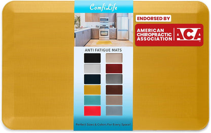 Anti Fatigue Floor Mat – 3/4 Inch Thick Kitchen Mats for Floor, Standing Desk Mat, Kitchen Rug – Comfort at Home, Office – Durable – Stain Resistant – Non-Slip Bottom (20" x 32", Black)