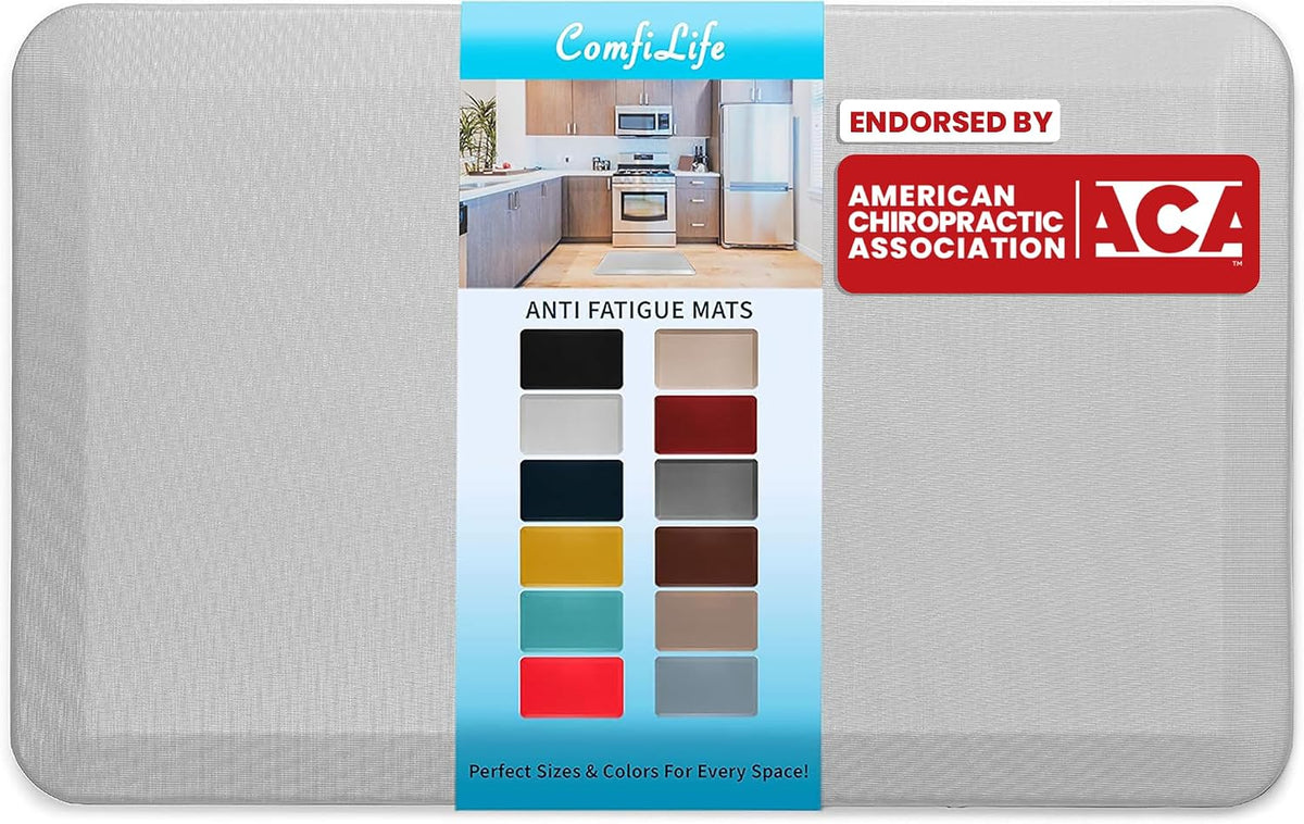 Anti Fatigue Floor Mat – 3/4 Inch Thick Kitchen Mats for Floor, Standing Desk Mat, Kitchen Rug – Comfort at Home, Office – Durable – Stain Resistant – Non-Slip Bottom (20" x 32", Black)