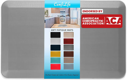 Anti Fatigue Floor Mat – 3/4 Inch Thick Kitchen Mats for Floor, Standing Desk Mat, Kitchen Rug – Comfort at Home, Office – Durable – Stain Resistant – Non-Slip Bottom (20" x 32", Black)