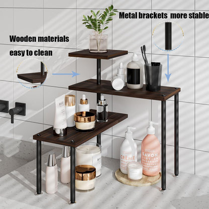 3 Tier Adjustable Countertop Organizer Corner Shelf