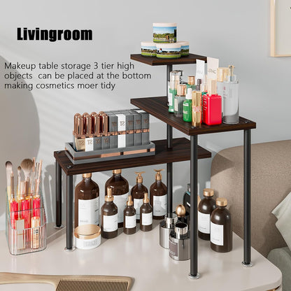 3 Tier Adjustable Countertop Organizer Corner Shelf