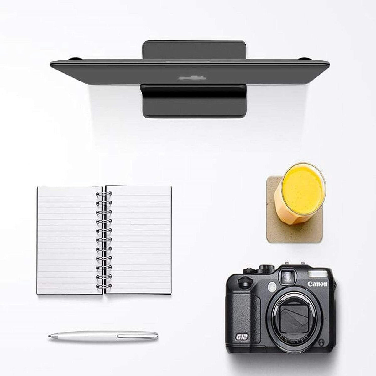 Vertical Laptop Stand for Desk [Adjustable] Sturdy Aluminum Dock Fits All Laptops (up to 20.3 inches) Space Saving, Modern Compact Holder, Compatible with MacBook Pro/Air, Surface, HP, Dell (Gray)