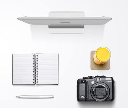 Vertical Laptop Stand for Desk [Adjustable] Sturdy Aluminum Dock Fits All Laptops (up to 20.3 inches) Space Saving, Modern Compact Holder, Compatible with MacBook Pro/Air, Surface, HP, Dell (Gray)