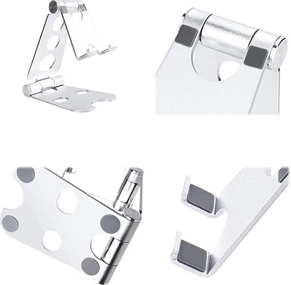 Tablet Stand with Cord Holder Aluminum Alloy Foldable Phone Stand