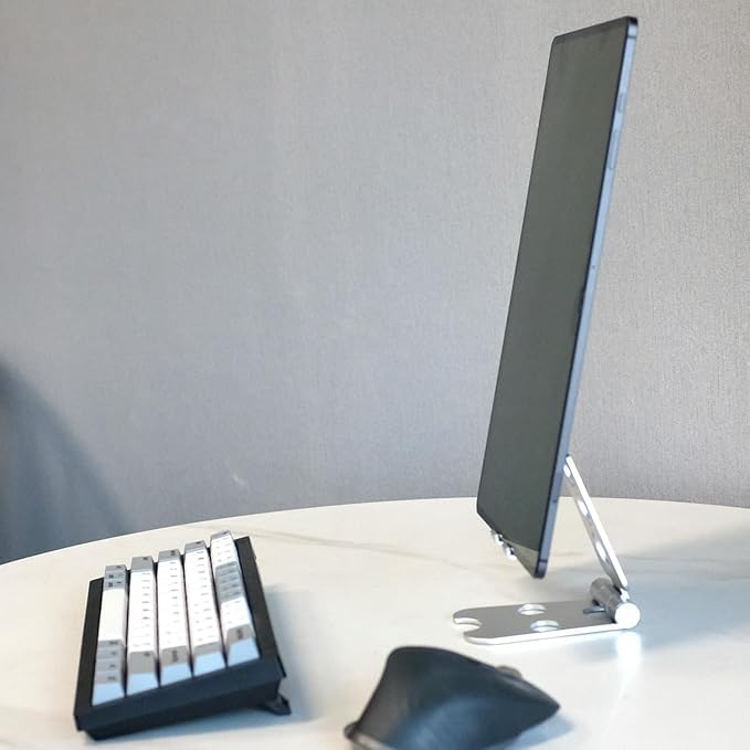 Tablet Stand with Cord Holder Aluminum Alloy Foldable Phone Stand