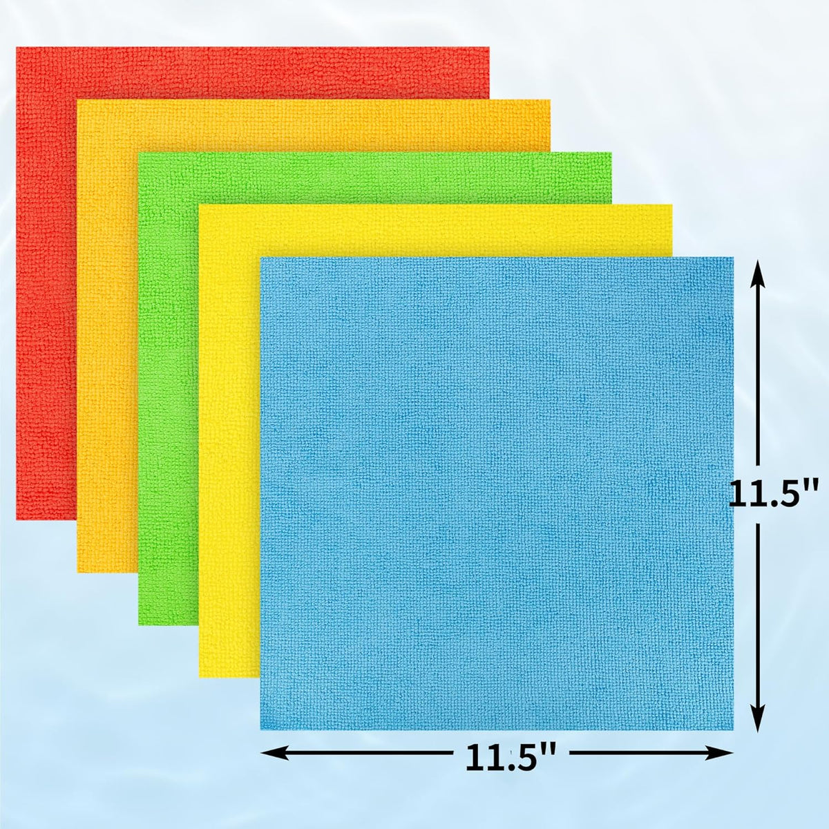 Microfiber Cleaning Cloth, Cleaning Rags Microfiber Towel Bulk Absorbent Lint-Free Wash Cloths, All-Purpose Shop Towels for Cars, Automotive, Garage, Home & Kitchen 11.5"*11.5"
