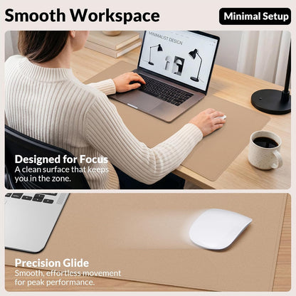 Large Desk Mat, 47" x 17", Black