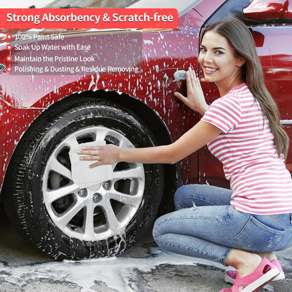 Microfiber Cleaning Cloth, Cleaning Rags Microfiber Towel Bulk Absorbent Lint-Free Wash Cloths, All-Purpose Shop Towels for Cars, Automotive, Garage, Home & Kitchen 11.5"*11.5"