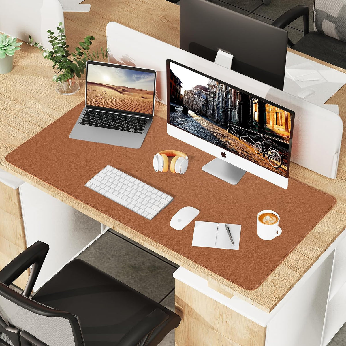 Large Desk Mat, 47" x 17", Black
