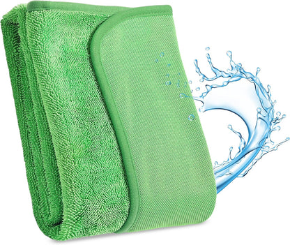 18 Pack Microfiber Cleaning Cloth, Kitchen Towels for Dish Drying Washing, Absorbent Streak Free Lint Free Rags for Cleaning, Reusable and Washable Towels - 10" x 10"