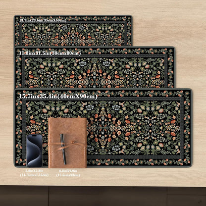 iCasso Desk Mat for Keyboard and Mouse, Large Mouse Pad, Desk Pad Mat, Anti-Slip Big Mousepad with Stitched Edges for Computer Desktop(Deep Green)