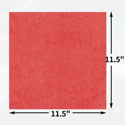 Microfiber Cleaning Cloth, Cleaning Rags Microfiber Towel Bulk Absorbent Lint-Free Wash Cloths, All-Purpose Shop Towels for Cars, Automotive, Garage, Home & Kitchen 11.5"*11.5"