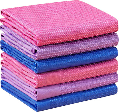 18 Pack Microfiber Cleaning Cloth, Kitchen Towels for Dish Drying Washing, Absorbent Streak Free Lint Free Rags for Cleaning, Reusable and Washable Towels - 10" x 10"
