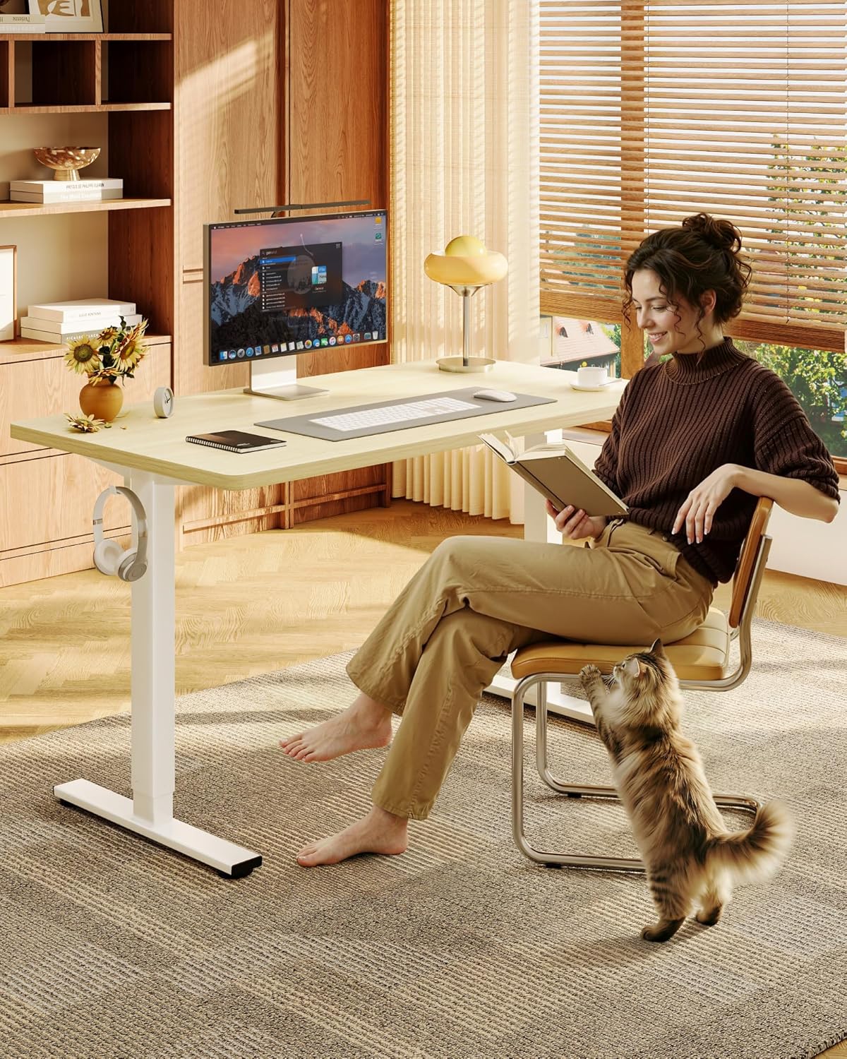 EN1 48"x24" One-Piece Standing Desk, White