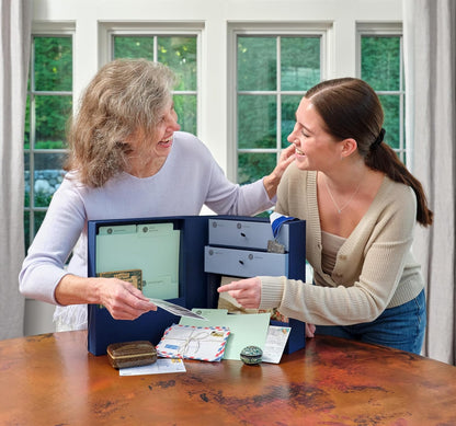 Savor | All-in-One Desk Organizer | Blue – Keep Desk, Office, and Home Organized All-in-One Storage System for Important Files, Documents, Stationery, and Office Supplies