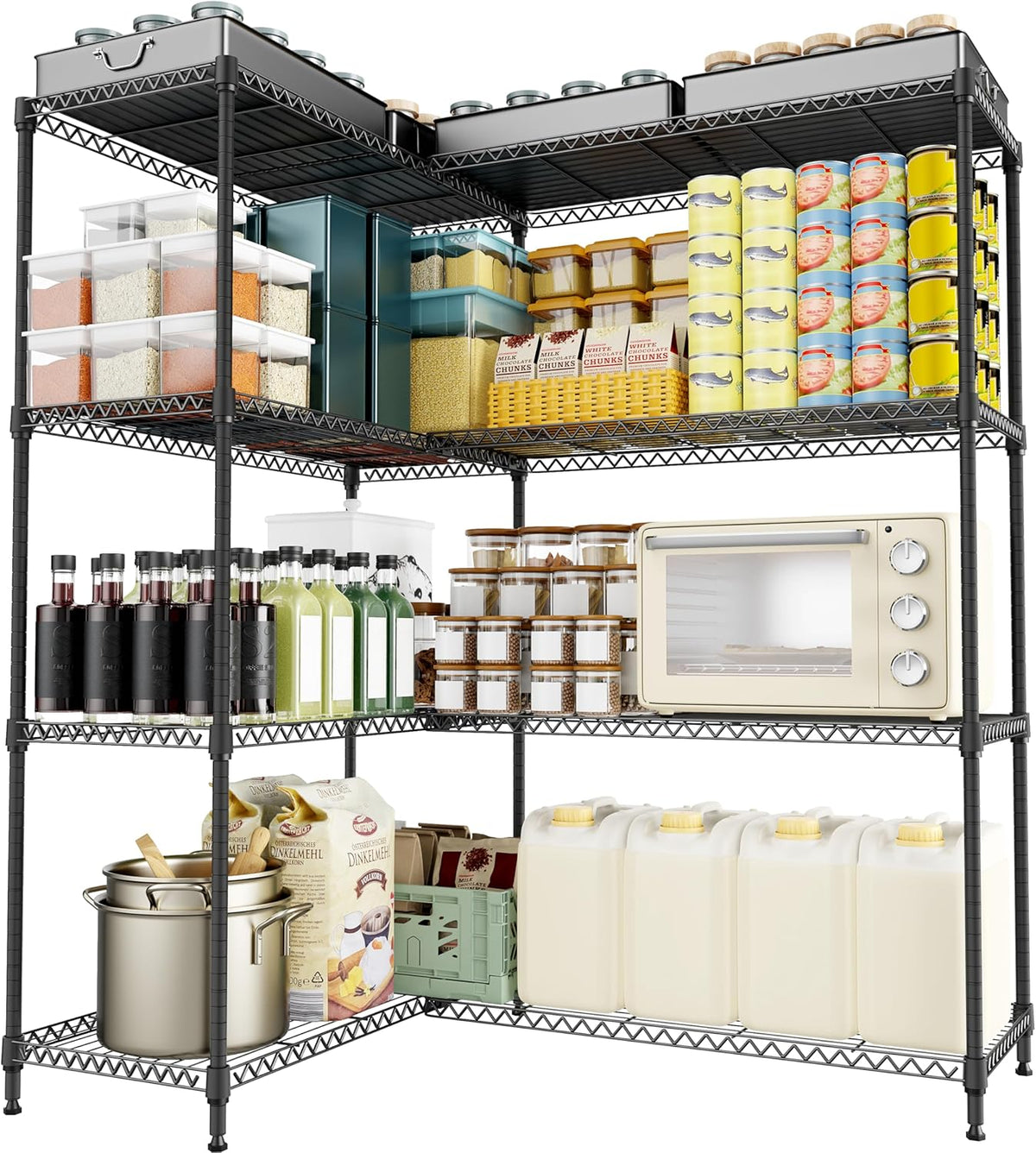 M MZG 450 lbs Steel Storage Shelving 3-Tier Utility Shelving Unit Steel Organizer Wire Rack for Home,Kitchen,Office (11.8" D x 17.7" W x 26.3" H) - Colors A