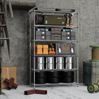 M MZG 450 lbs Steel Storage Shelving 3-Tier Utility Shelving Unit Steel Organizer Wire Rack for Home,Kitchen,Office (11.8" D x 17.7" W x 26.3" H) - Colors B