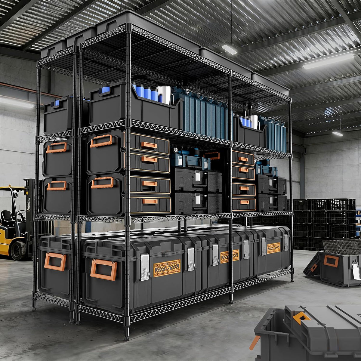 M MZG 450 lbs Steel Storage Shelving 3-Tier Utility Shelving Unit Steel Organizer Wire Rack for Home,Kitchen,Office (11.8" D x 17.7" W x 26.3" H) - Colors A