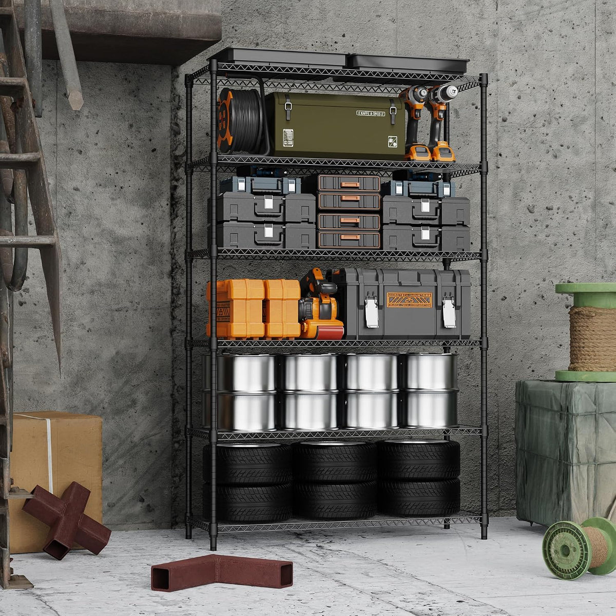 M MZG 450 lbs Steel Storage Shelving 3-Tier Utility Shelving Unit Steel Organizer Wire Rack for Home,Kitchen,Office (11.8" D x 17.7" W x 26.3" H) - Colors B