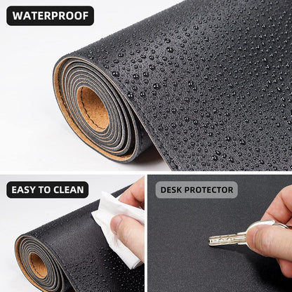 Large Desk Mat, 47" x 17", Black