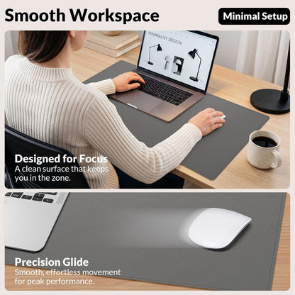 Large Desk Mat, 47" x 17", Black
