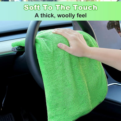 18 Pack Microfiber Cleaning Cloth, Kitchen Towels for Dish Drying Washing, Absorbent Streak Free Lint Free Rags for Cleaning, Reusable and Washable Towels - 10" x 10"