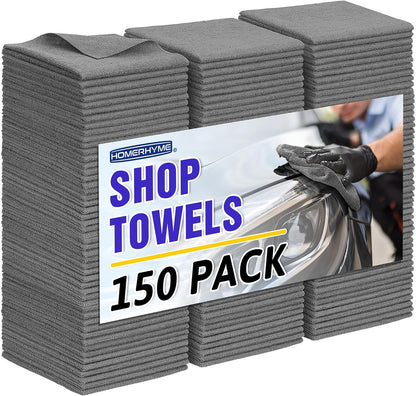 Microfiber Cleaning Cloth, Cleaning Rags Microfiber Towel Bulk Absorbent Lint-Free Wash Cloths, All-Purpose Shop Towels for Cars, Automotive, Garage, Home & Kitchen 11.5"*11.5"