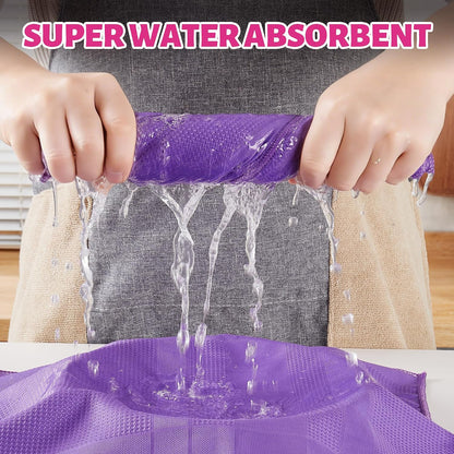 18 Pack Microfiber Cleaning Cloth, Kitchen Towels for Dish Drying Washing, Absorbent Streak Free Lint Free Rags for Cleaning, Reusable and Washable Towels - 10" x 10"